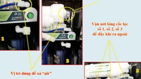 Hướng dẫn xả air khí trong máy lọc nước